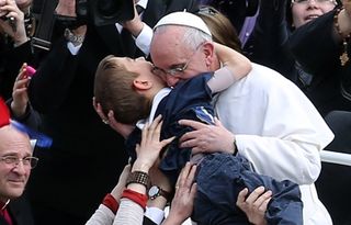 Pope & disabled boy