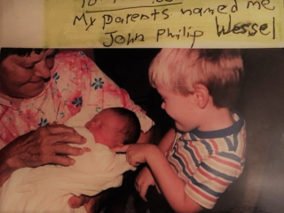 Grandma Wessel  baby John and Lee 1988