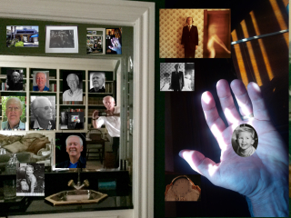 Self portrait - mirror and painting 9C