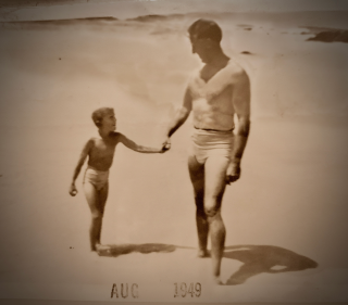 Dad and me beach 8:49